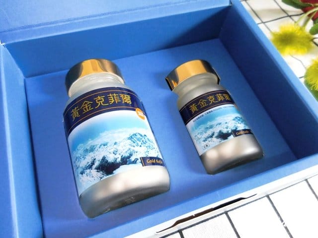 黃金克菲爾。克菲爾乳酸菌粉。隨時隨地補充好菌，維持腸道機能。膠囊劑型，方便吞食，隨身攜帶