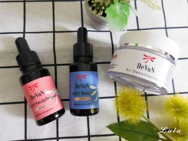 #ollobaby #德氛精油 #德國原裝進口。DeVoN 德氛 HQC保濕Q彈精華液＋佳麗玫瑰油＋美麗霜。以天然植物萃取物與植物油為基礎原料的臉部保養產品