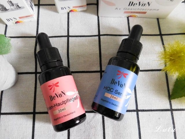 #ollobaby #德氛精油 #德國原裝進口。DeVoN 德氛 HQC保濕Q彈精華液＋佳麗玫瑰油＋美麗霜。以天然植物萃取物與植物油為基礎原料的臉部保養產品