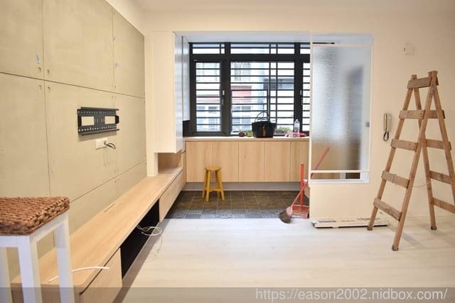 台北新店室內裝修【漆滿億油漆工程】舊屋翻新變豪宅-油漆施工推薦，讓老舊的牆面，粉刷變繽紛系的床頭牆(板橋,三重,大台北等地服務)