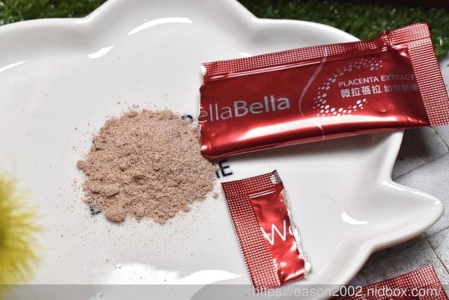 薇拉蓓拉WellaBella 胎盤精華。女神級的滋補養生秘密武器。含6種珍貴美顔精華成分配方，每天早上空腹或是晚餐飯後食用，一天1包，維持肌膚水潤透亮的好氣色