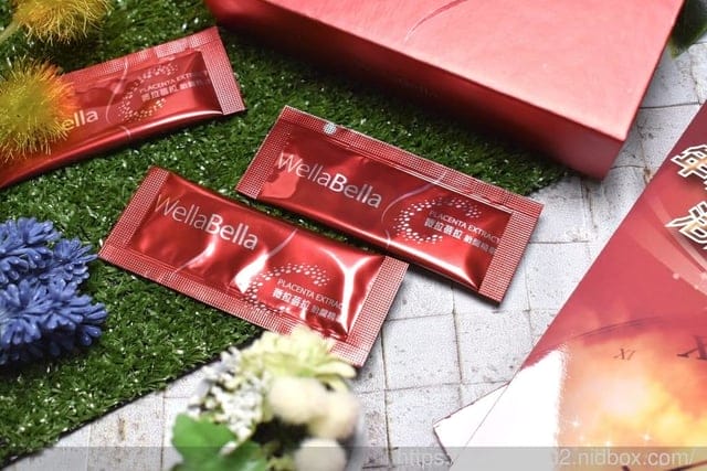 薇拉蓓拉WellaBella 胎盤精華。女神級的滋補養生秘密武器。含6種珍貴美顔精華成分配方，每天早上空腹或是晚餐飯後食用，一天1包，維持肌膚水潤透亮的好氣色
