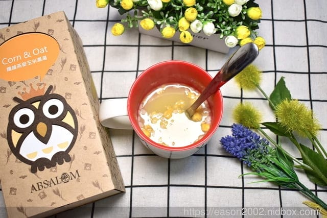 宅配美食推薦。下午茶/早餐最佳良伴。ABSALOM纖維燕麥玉米濃湯/纖女皇3:8咖啡/燕麥纖維可可奶