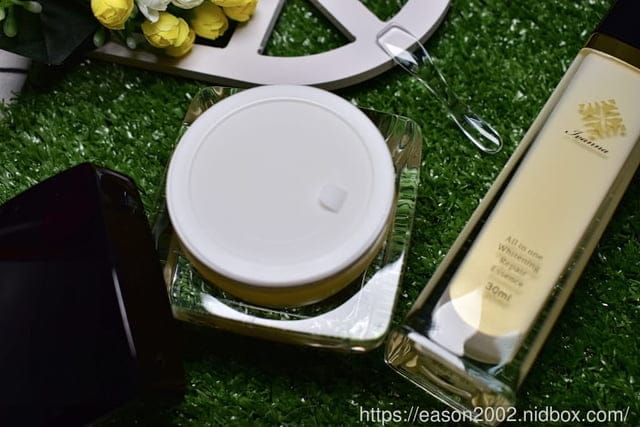 依凡娜Ivanna胎盤素保養系列。煥采修護精華＋靚白活膚霜＋極致靚白修護面膜。保濕、鎖水、抗老一次完成