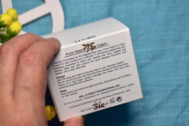 MIT專櫃保養品牌-U CARE。左旋C23.8瓷光亮采眼霜。抵禦3C藍光的秘密武器