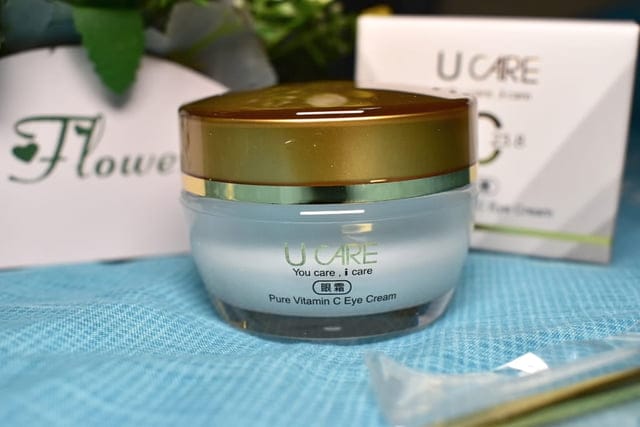 MIT專櫃保養品牌-U CARE。左旋C23.8瓷光亮采眼霜。抵禦3C藍光的秘密武器