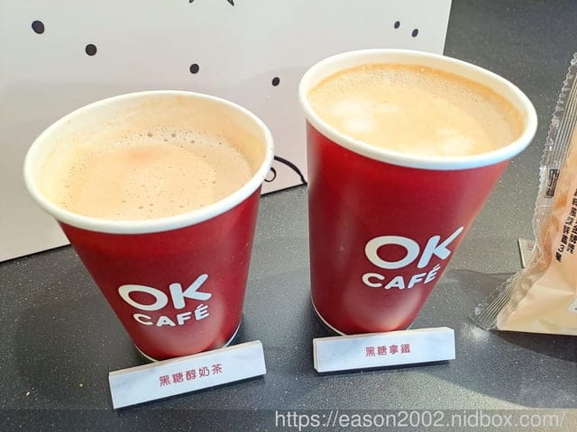 OK CAFÉ 雙聯名。聯名品牌：冬季巧克力（阿華田）| 健康甜首選（黑糖道）。黑糖肉桂捲/黑糖桂圓蛋糕/黑糖道黑糖醇奶茶/OK熊巧克力土司