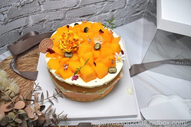 母親節蛋糕 |  4k手作烘焙 芒果爆爆裸蛋糕6吋 爆量新鮮愛文芒果 當日新鮮手作 健康、低糖、少油膩