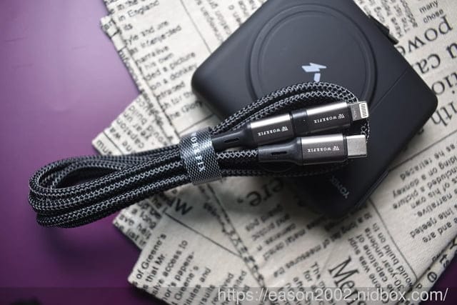 行動電源推薦 | 【YOMIX優迷】八合一自帶線22W三孔快充10000mAh可拆插頭行動電源(PD/QC快充/電量顯示/MagSafe/自帶雙線/iWatch磁吸充/超能充）