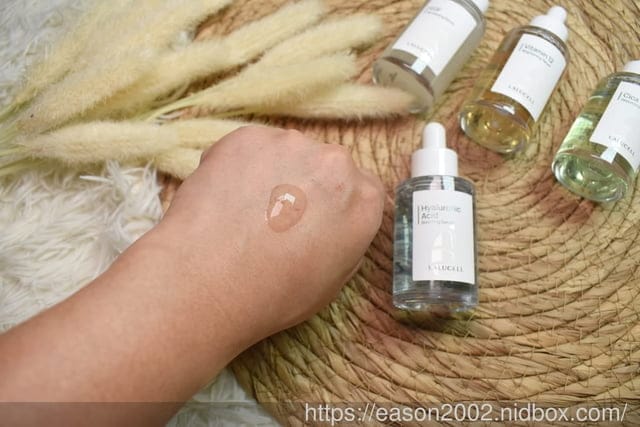 保養｜韓國自然科學品牌LALUCELL V12亮白精華液、EGF賦活精華液、玻尿酸保濕精 華液、積雪草鎮靜精華液 混搭出最合適你的肌膚需求，加強保養