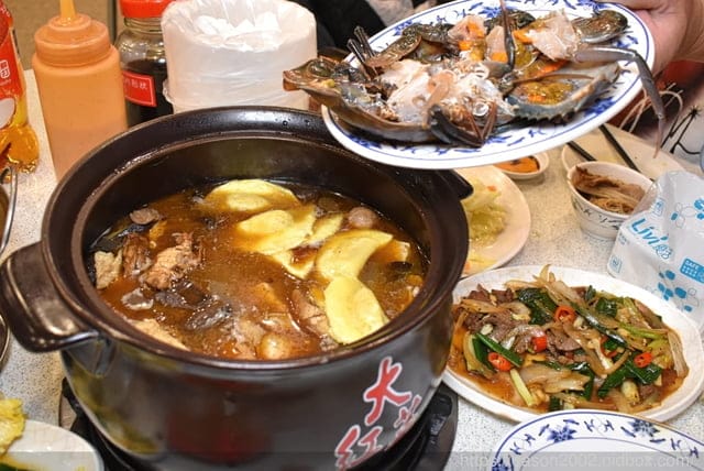 羅東美食推薦｜大紅蕃薑母鴨羊肉爐羅東旗艦店（新菜單）新鮮活體紅蟳薑母鴨＆嚴選熱炒 今年冬天暖呼呼～